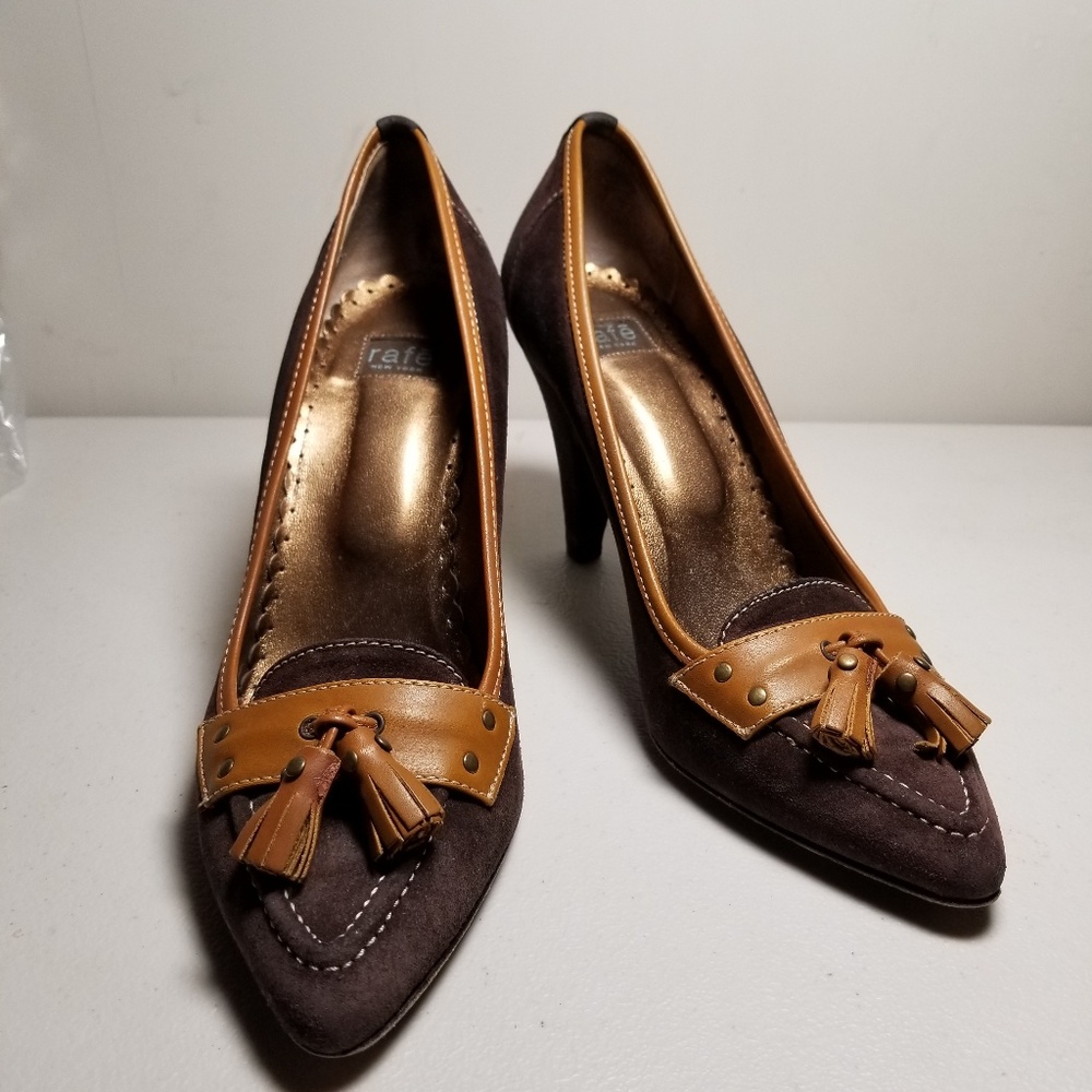 Rafe NY Italian Suede Leather Pumps